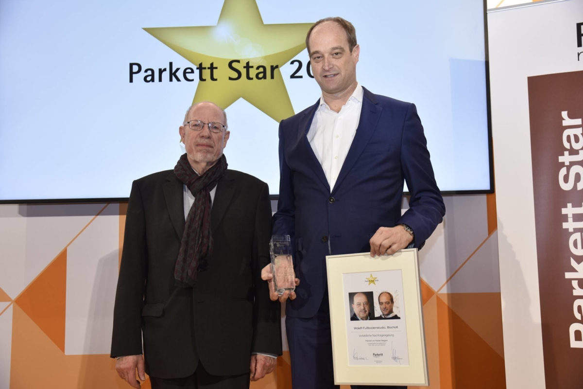 Wder Parkett Star für WdeR Fußbodenstudio - Renommierten Branchenpreis
