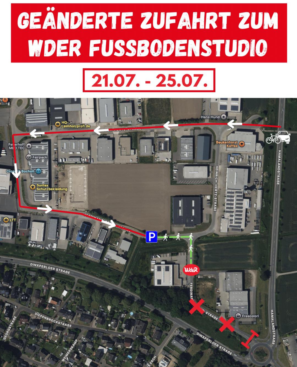 Wder Samstag (19.07.25) aufgrund von Straßenbauarbeiten geschlossen - WdeR ...